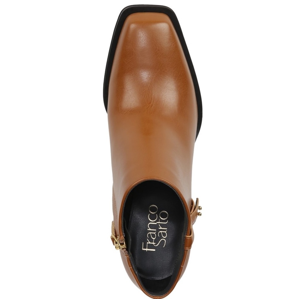 NWOT Franco Sarto Vivica Western Bootie. Color: Tan Synthetic Size:10